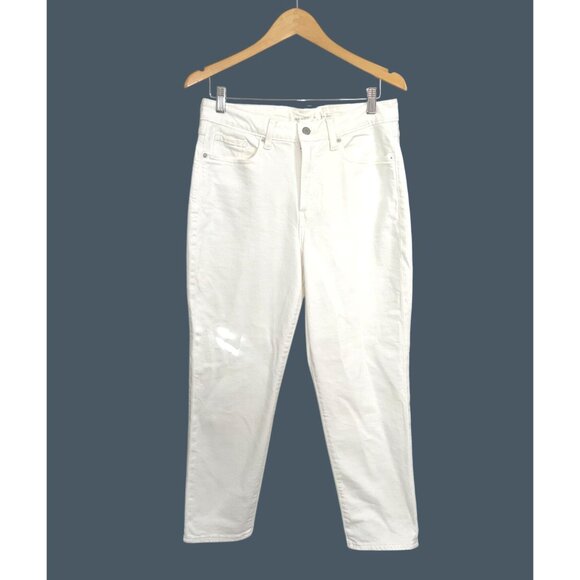 Old Navy White High-Rise O.G. Straight Jeans Size 10 Womens Denim - Picture 1 of 5